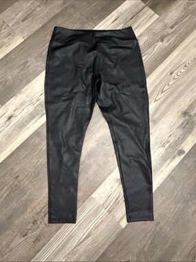 Nordstrom Black Faux Leather Pull On Leggings Large